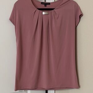 Adrienne Mauve Short Sleeve Top